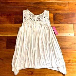 NWT ivory crochet tank top